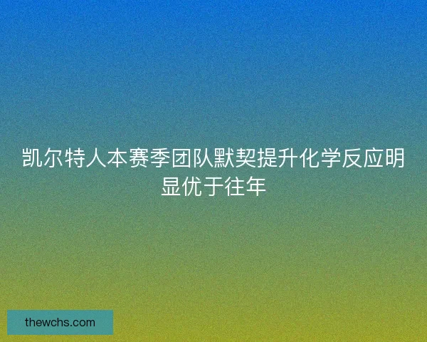 凯尔特人本赛季团队默契提升化学反应明显优于往年