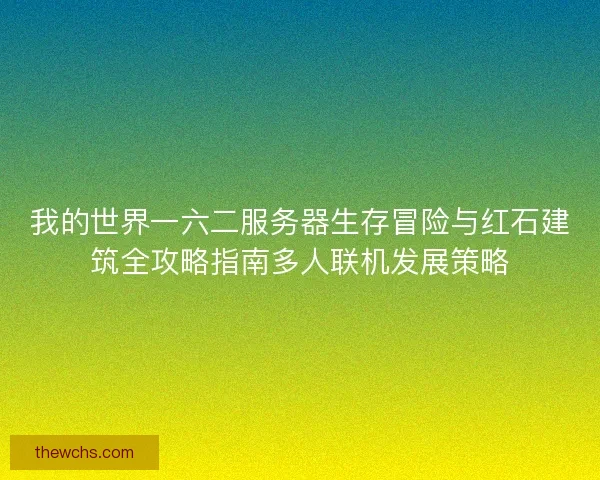 我的世界一六二服务器生存冒险与红石建筑全攻略指南多人联机发展策略